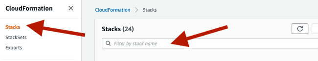 Login to your AWS Console and navigate to CloudFormation