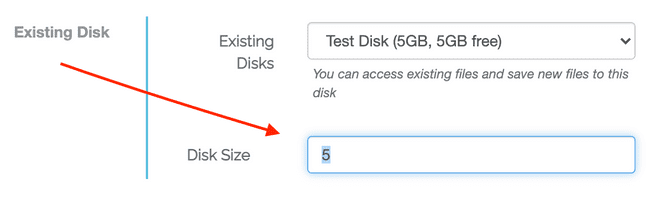 Update Existing Disk Size