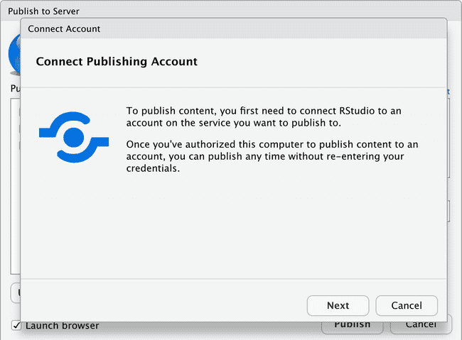 add publishing account